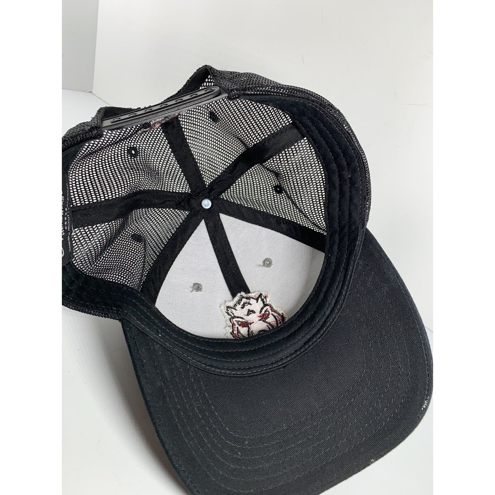 Arkansas Razorbacks Snapback Mesh Hat Embroidered Logo Front And Back - Picture 7 of 8